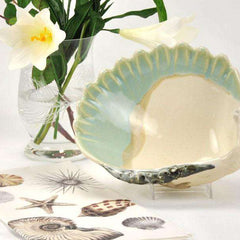 Cockle Shell Medium Bowl - Aqua - Our Boat House