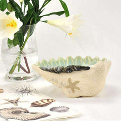 Cockle Shell Medium Bowl - Aqua - Our Boat House