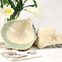 Cockle Shell Medium Bowl - Aqua - Our Boat House