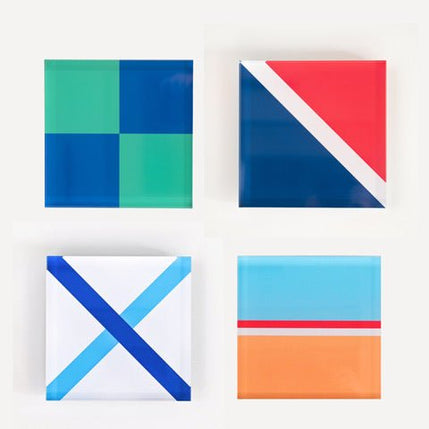 CODE: Vibrant Nautical Alphabet Art in Polished Acrylic - Our Boat House