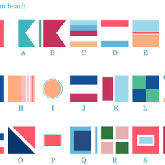 CODE: Vibrant Nautical Alphabet Art in Polished Acrylic - Our Boat House