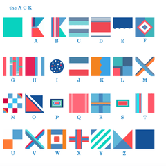 CODE: Vibrant Nautical Alphabet Art in Polished Acrylic - The ACK Collection - Our Boat House