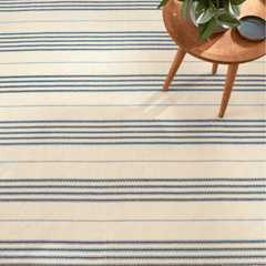 Conway Blue Handwoven Cotton Rug - Our Boat House