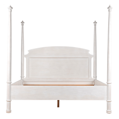 Cosmopolitan Four Poster White Wash Bed - Eastern King - Our Boat House