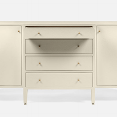 Crane Beach Raffia Deep Drawer Buffet - Ivory, Two Sizes - Our Boat House