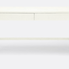 Crane Beach Raffia Writing Desk - White, Four Sizes - Our Boat House