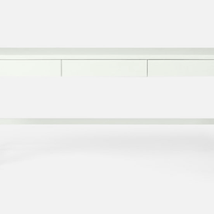 Crane Beach Raffia Writing Desk - White, Four Sizes - Our Boat House