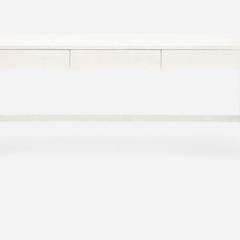 Crane Beach Raffia Writing Desk - White, Four Sizes - Our Boat House