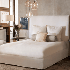 Croatia Slipcovered Tall Bed - CA King - Our Boat House