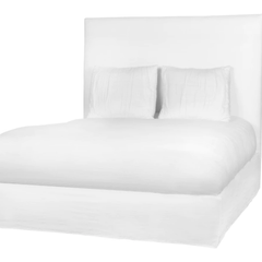 Croatia Slipcovered Tall Bed - King - Our Boat House