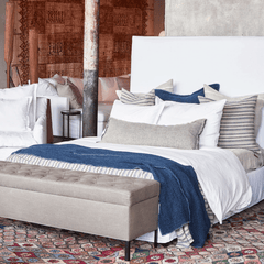Croatia Slipcovered Tall Bed - King - Our Boat House