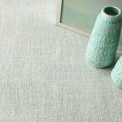 Crosshatch Micro Hooked Wool Rug - Sky Blue - Our Boat House