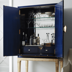 Curaco Cobalt Blue Bar Cabinet - Our Boat House