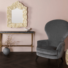 Dahlia Abalone Shell Mirror - Our Boat House