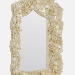 Dahlia Abalone Shell Mirror - Our Boat House