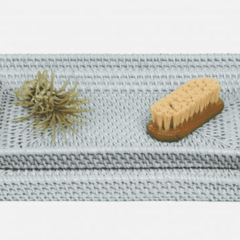 Dalton Bath Collection - Light Gray Rattan - Our Boat House