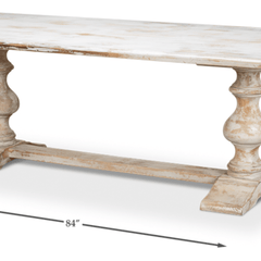 Dania Beach Trestle Dining Table - Disrupted White - Our Boat House