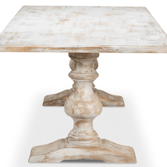 Dania Beach Trestle Dining Table - Disrupted White - Our Boat House