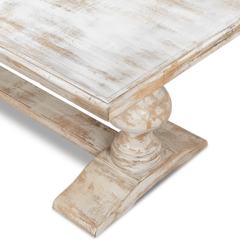 Dania Beach Trestle Dining Table - Disrupted White - Our Boat House