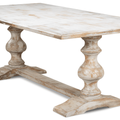 Dania Beach Trestle Dining Table - Disrupted White - Our Boat House