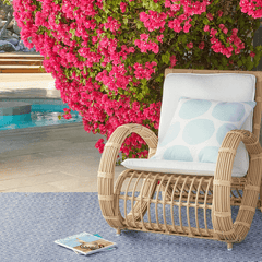 Diamond Indoor/Outdoor Rug - Denim & White - Our Boat House