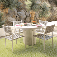 Diamond Indoor/Outdoor Rug - Sprout Green & White - Our Boat House