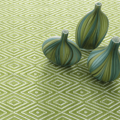 Diamond Indoor/Outdoor Rug - Sprout Green & White - Our Boat House