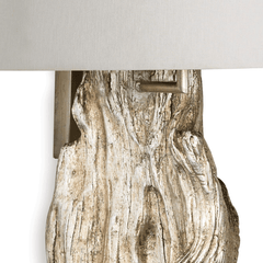 Driftwood Sconce - Ambered Silver Leaf - Our Boat House
