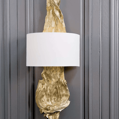 Driftwood Sconce Gold Leaf - Our Boat House