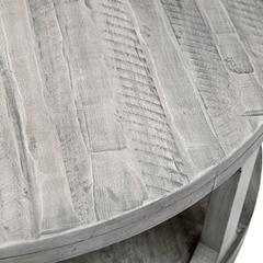 Duxbury Graywash Round Coffee Table - Our Boat House