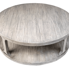 Duxbury Graywash Round Coffee Table - Our Boat House
