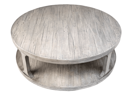 Duxbury Graywash Round Coffee Table - Our Boat House