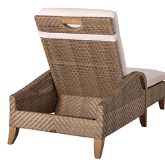 Eastern Shores Woven & Teak Outdoor Adjustable Chaise - Our Boat House