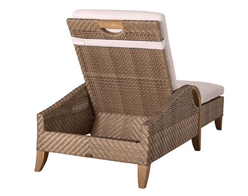 Eastern Shores Woven & Teak Outdoor Adjustable Chaise - Our Boat House