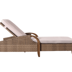 Eastern Shores Woven & Teak Outdoor Adjustable Chaise - Our Boat House
