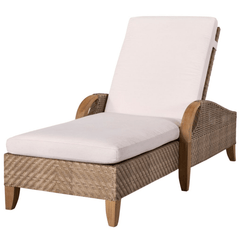 Eastern Shores Woven & Teak Outdoor Adjustable Chaise - Our Boat House