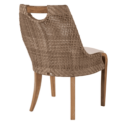 Eastern Shores Woven & Teak Outdoor Dining Side Chair - Our Boat House