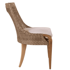 Eastern Shores Woven & Teak Outdoor Dining Side Chair - Our Boat House