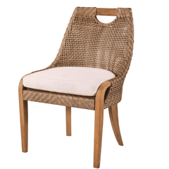 Eastern Shores Woven & Teak Outdoor Dining Side Chair - Our Boat House