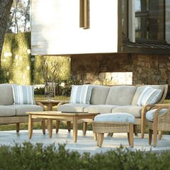 Eastern Shores Woven & Teak Outdoor Love Seat - Our Boat House