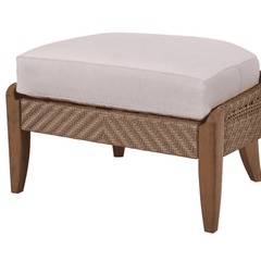 Eastern Shores Woven & Teak Outdoor Ottoman - Our Boat House