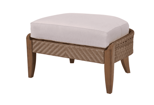 Eastern Shores Woven & Teak Outdoor Ottoman - Our Boat House