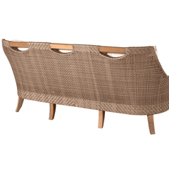 Eastern Shores Woven & Teak Outdoor Sofa - Our Boat House