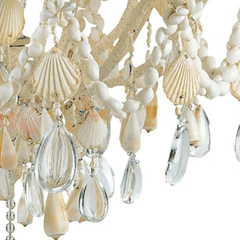 Elegance Seashell & Crystal Chandelier - Our Boat House