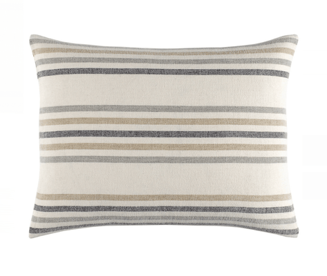 Ellison Stripe Linen Chenille Ivory Sham - Our Boat House