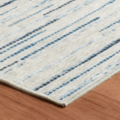 Elwood Blue Machine Washable Rug - Our Boat House