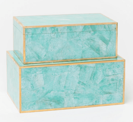 Erin Turquoise Shell Box Set - Our Boat House