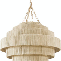 Everly Natural Abaca Rope Chandelier - Our Boat House