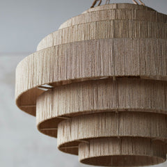 Everly Natural Abaca Rope Chandelier - Our Boat House