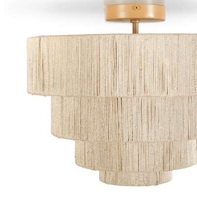 Everly Natural Abaca Rope Flush Mount - Our Boat House